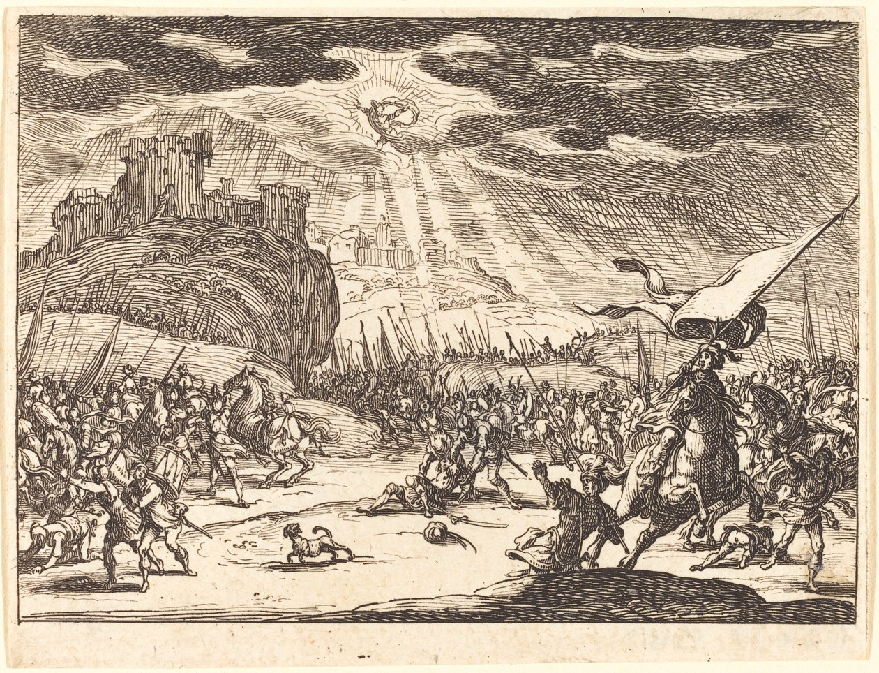 Bekering van Paulus door Jacques Callot