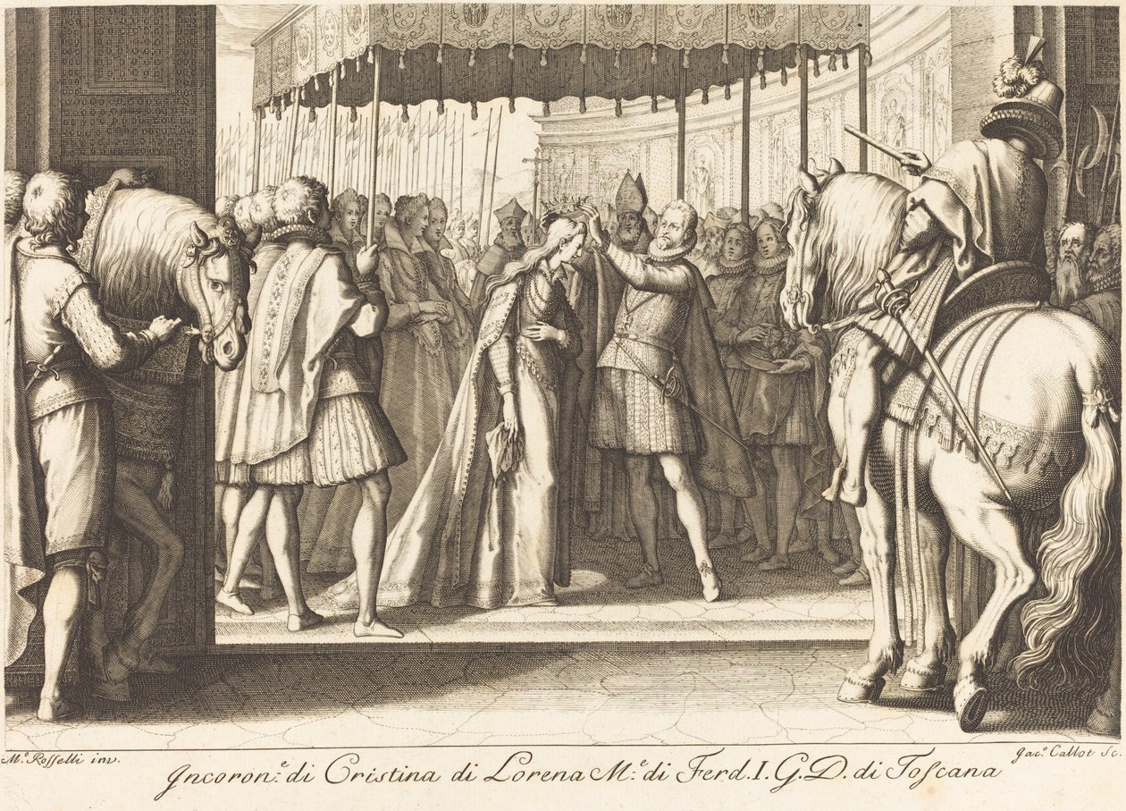 Kroning van de Groothertogin door Jacques Callot