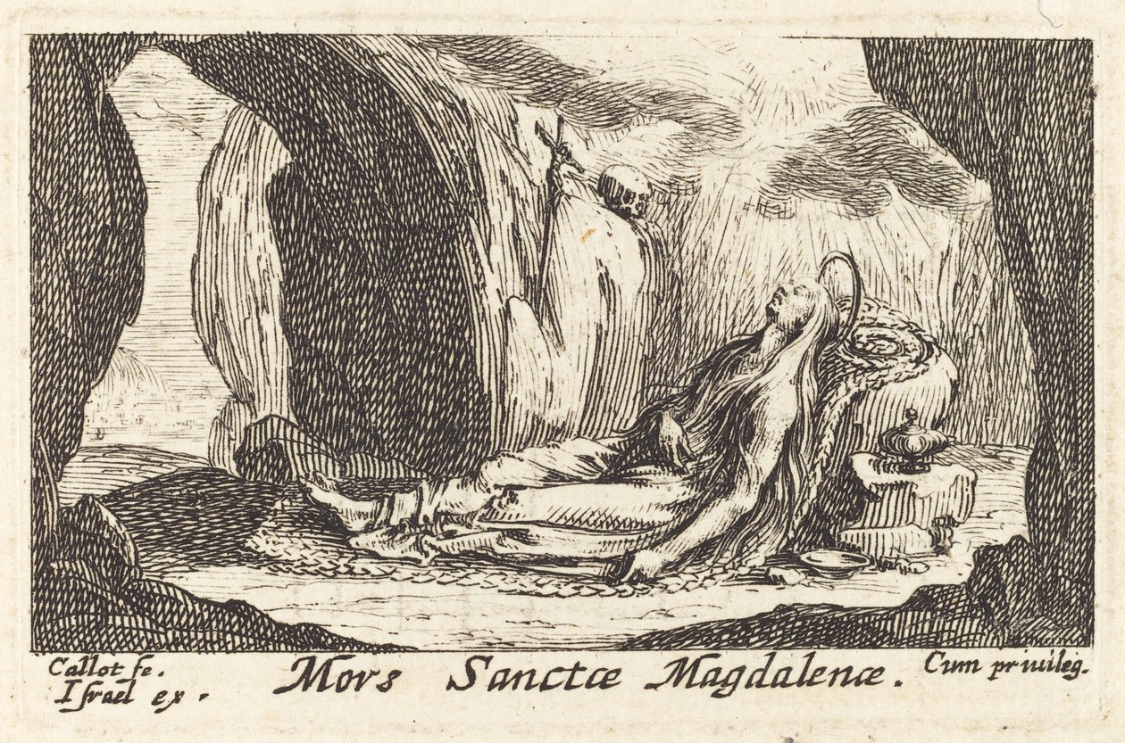 De dood van de Magdalena door Jacques Callot
