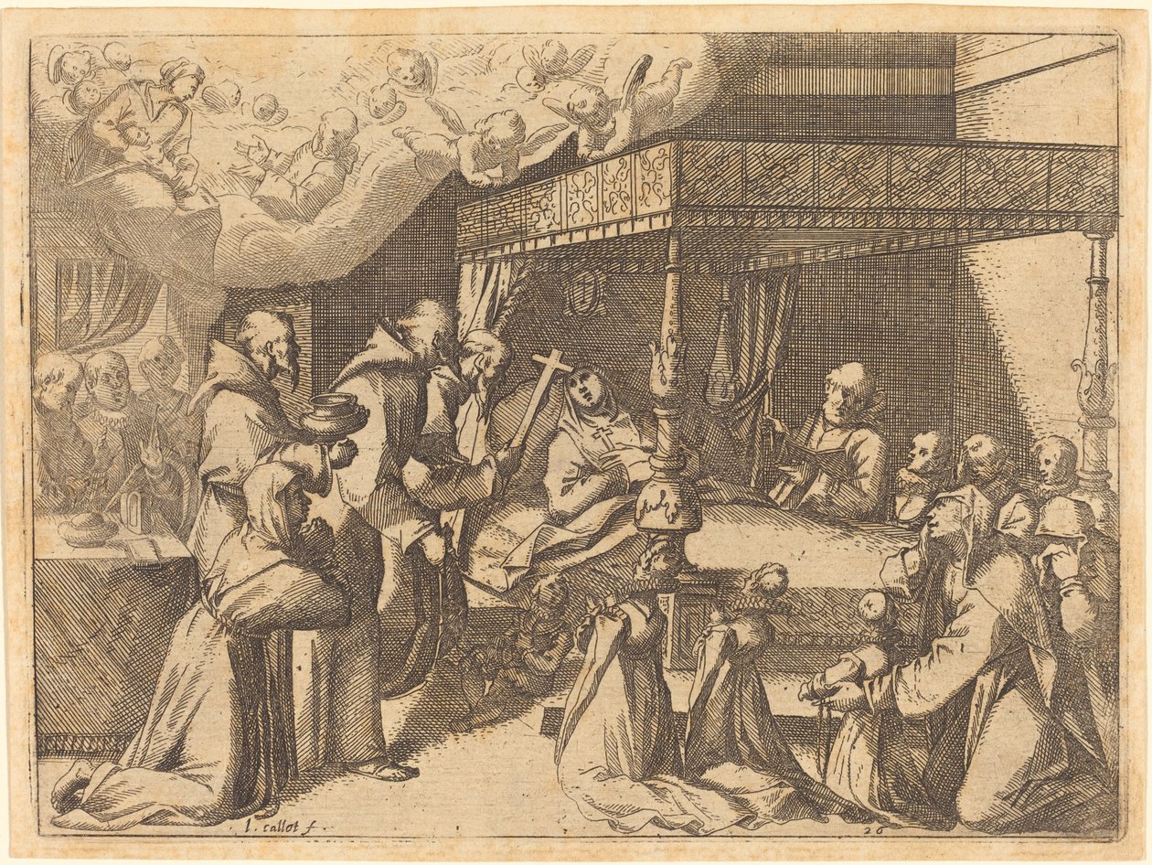 De Dood van de Koningin door Jacques Callot