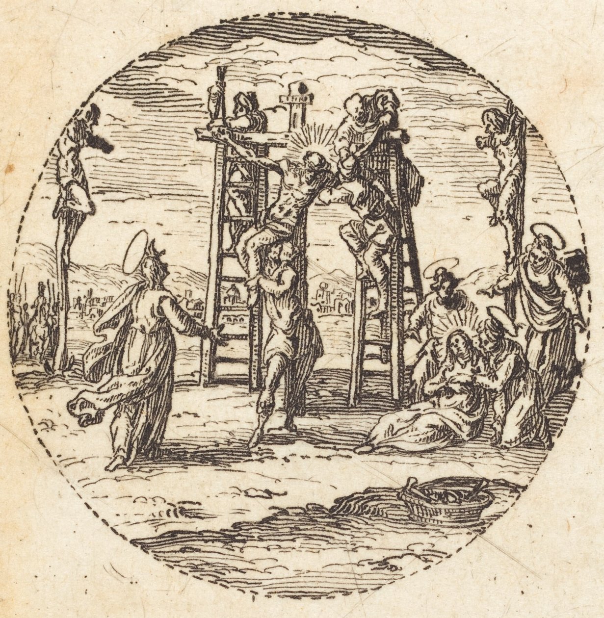 Afdaling van het Kruis door Jacques Callot