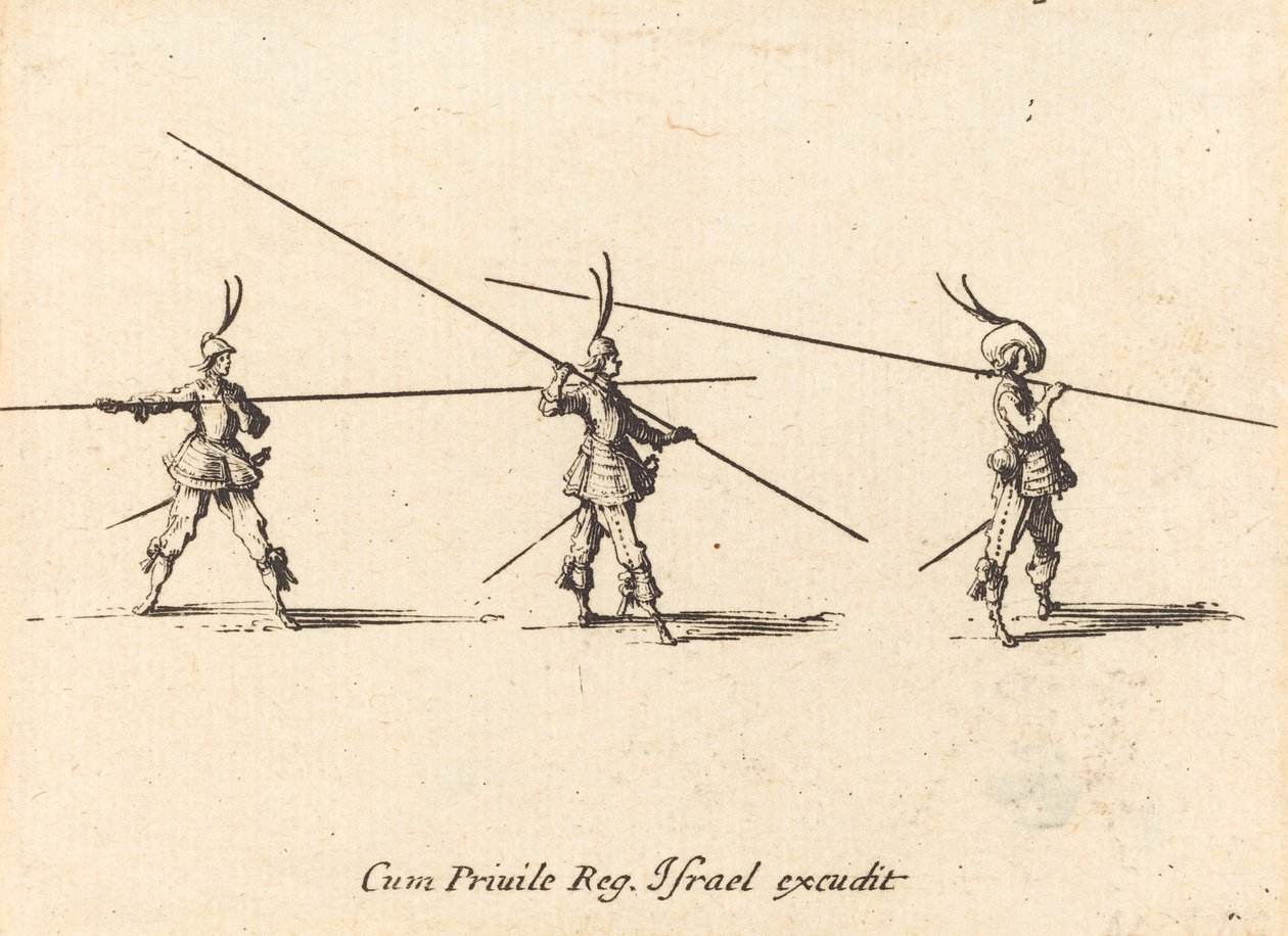 Oefening met Gekantelde Piken door Jacques Callot