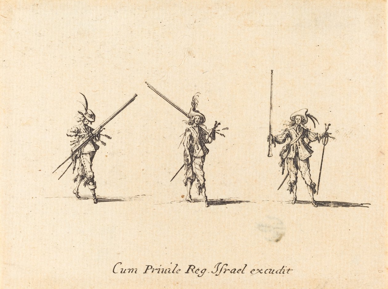 Oefening met het Musket, 1634-1635 door Jacques Callot