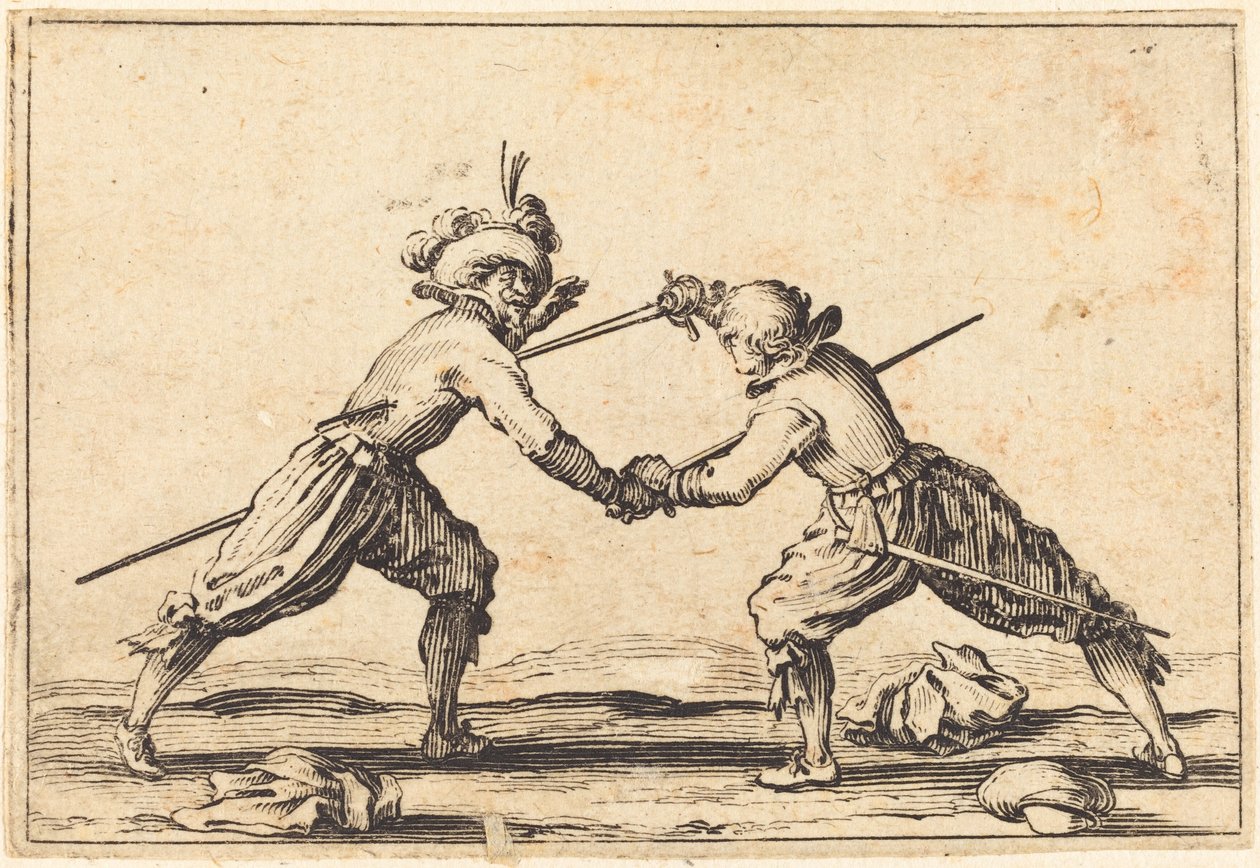 Duel met Zwaarden door Jacques Callot