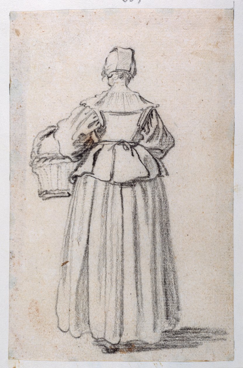 Figuur met de rug naar ons toe door Jacques Callot