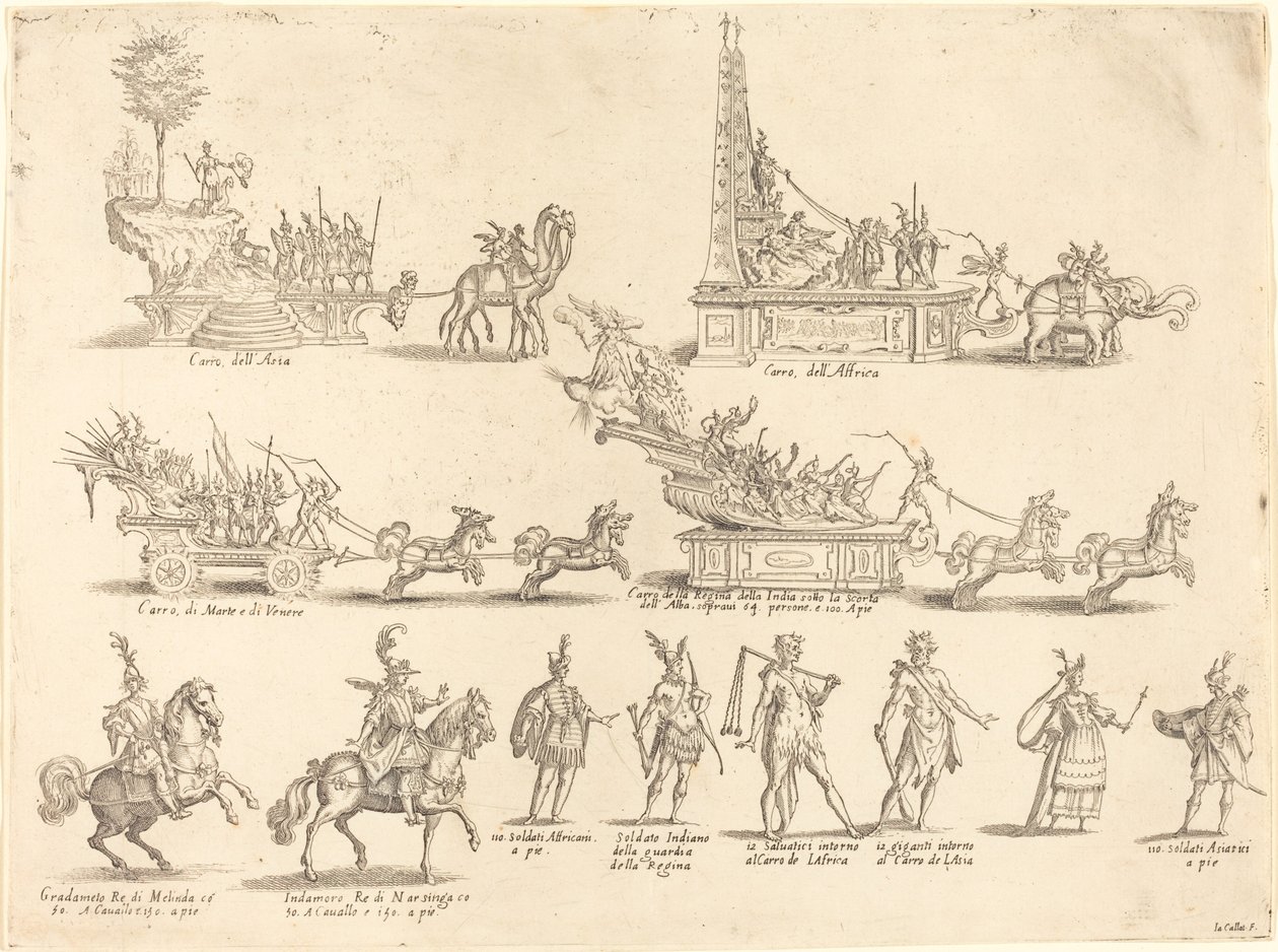 Vlotten en Deelnemers door Jacques Callot
