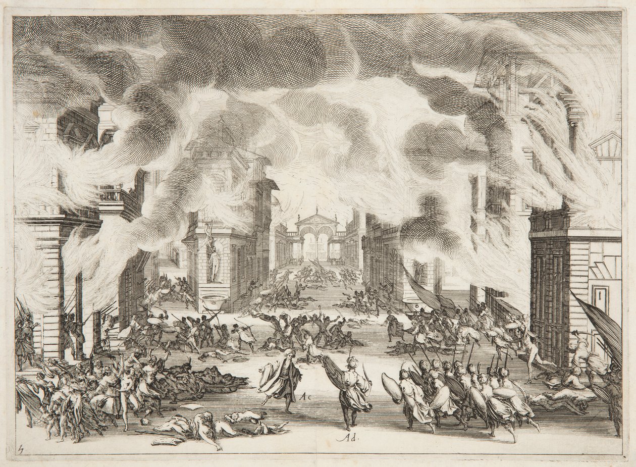 Vierde akte van Soliman door Jacques Callot
