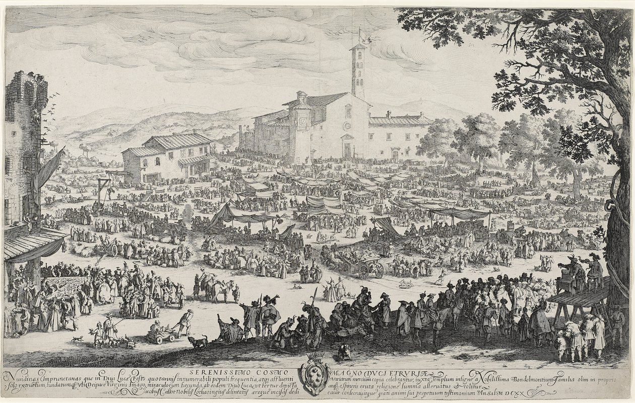De kermis van Impruneta door Jacques Callot