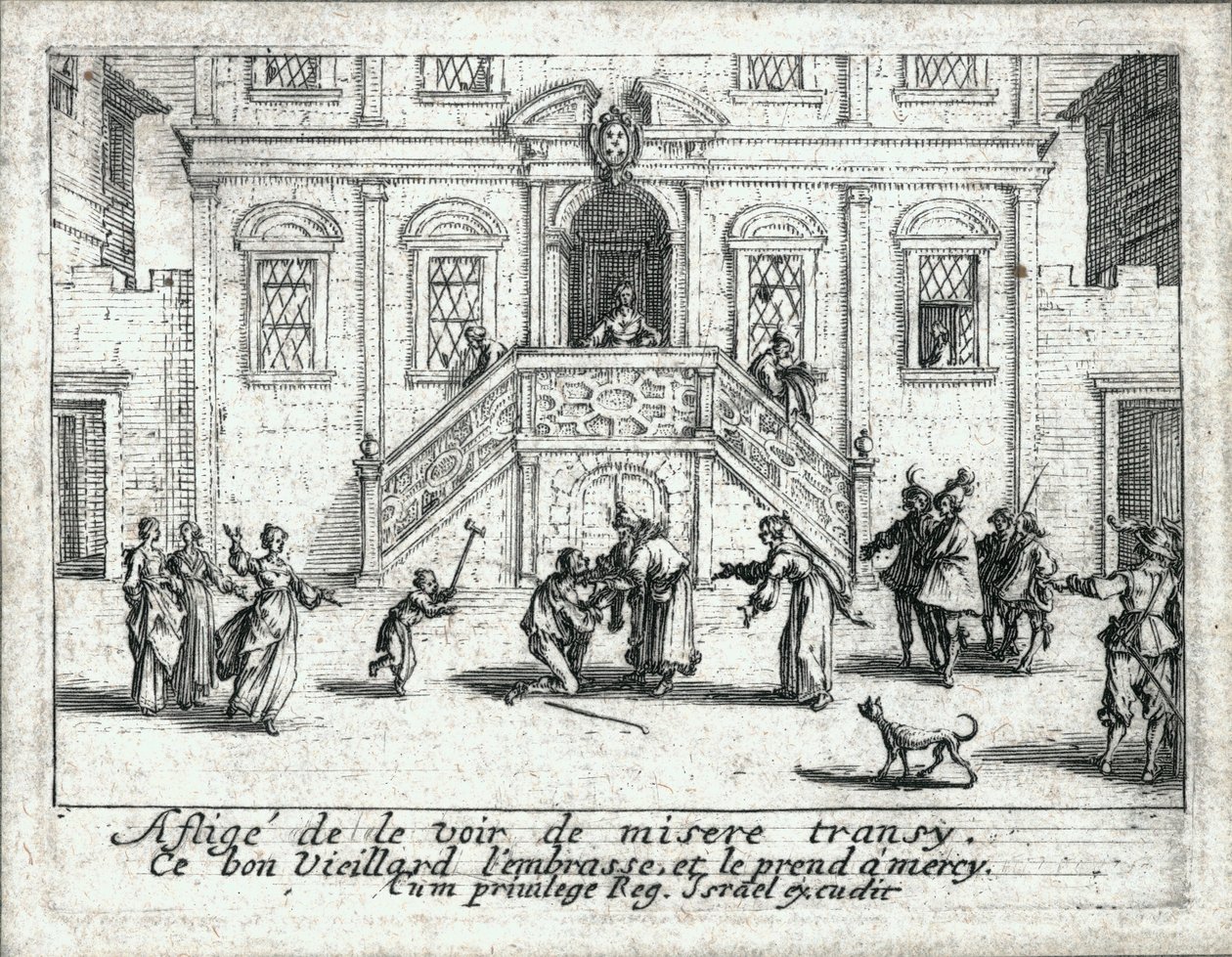 Het leven van de verloren zoon ... (gravure) door Jacques Callot