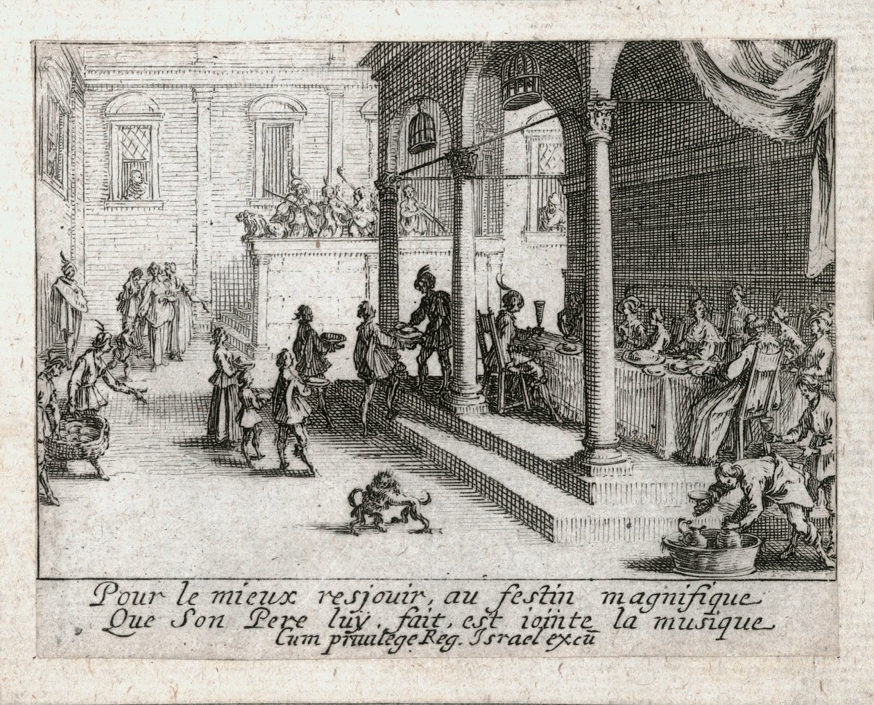 Het leven van de verloren zoon ... (gravure) door Jacques Callot