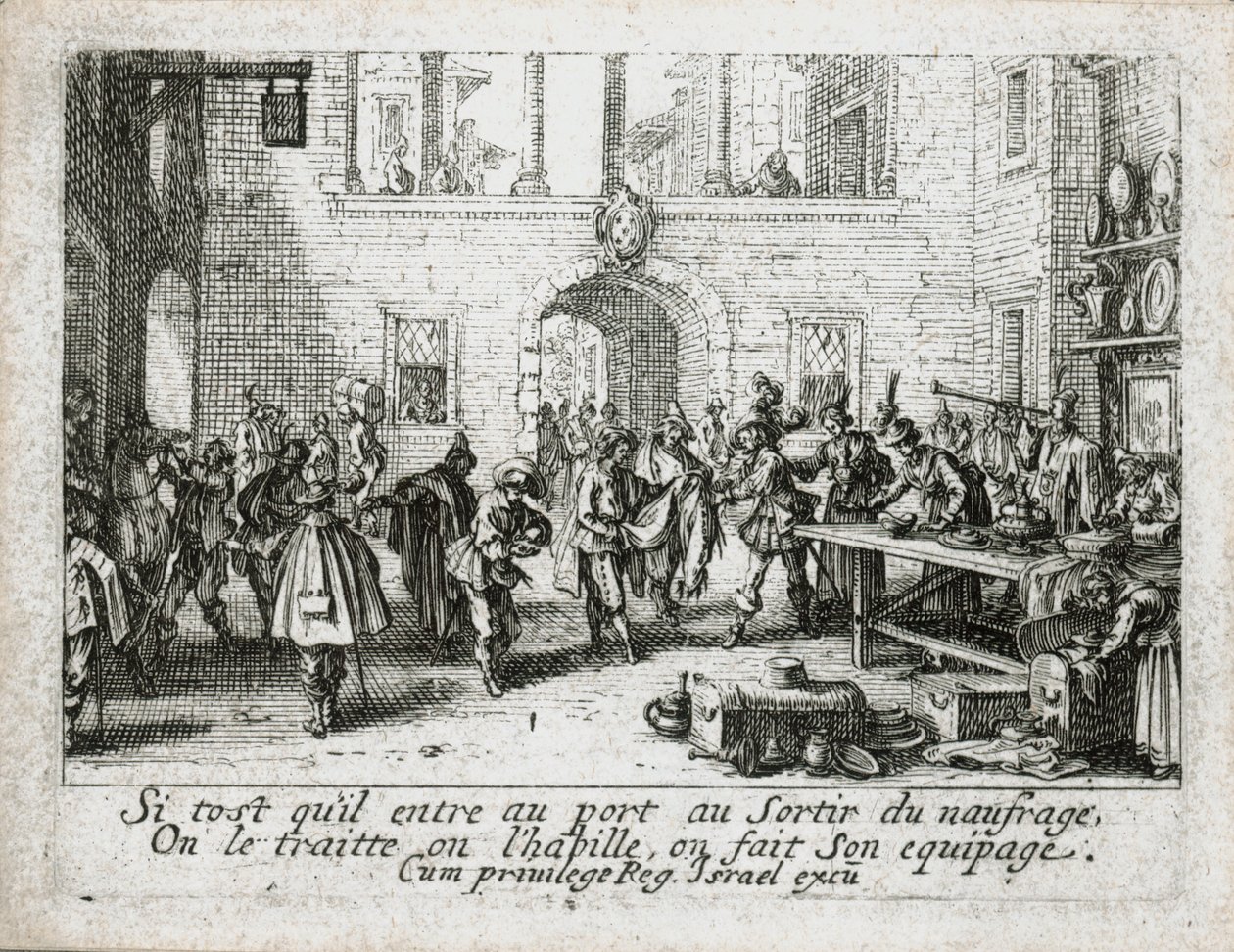 Het leven van de verloren zoon ... (gravure) door Jacques Callot