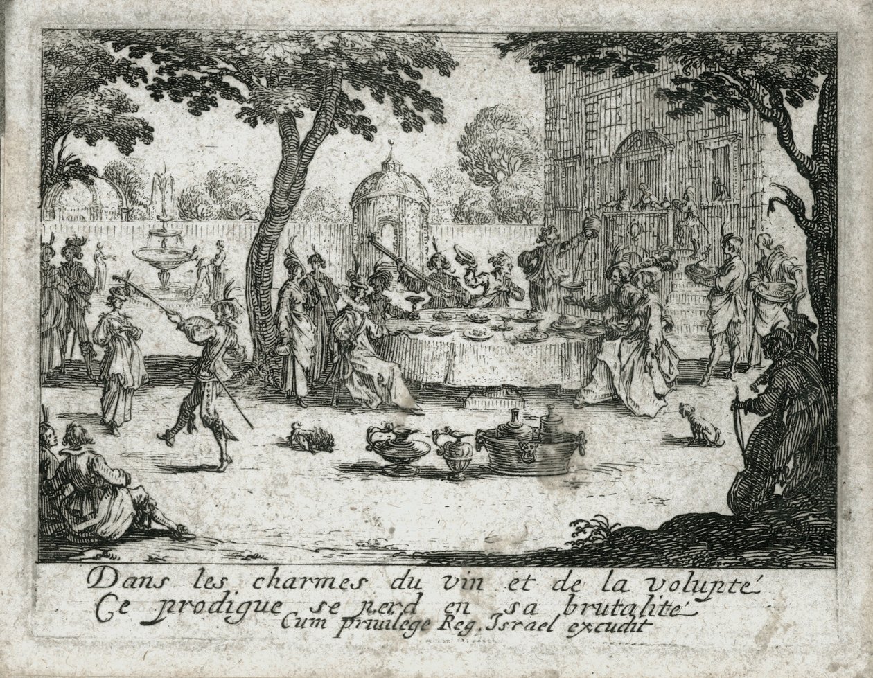 Het leven van de verloren zoon ... (gravure) door Jacques Callot