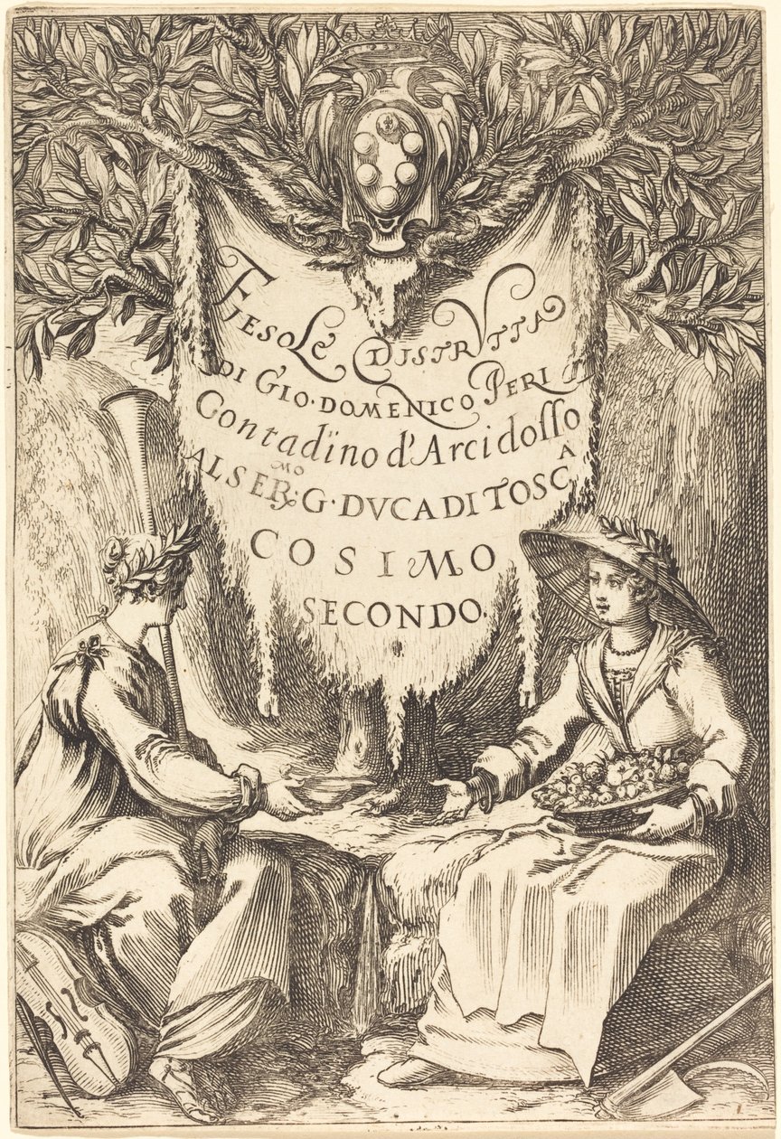 De mooie tuinierster door Jacques Callot