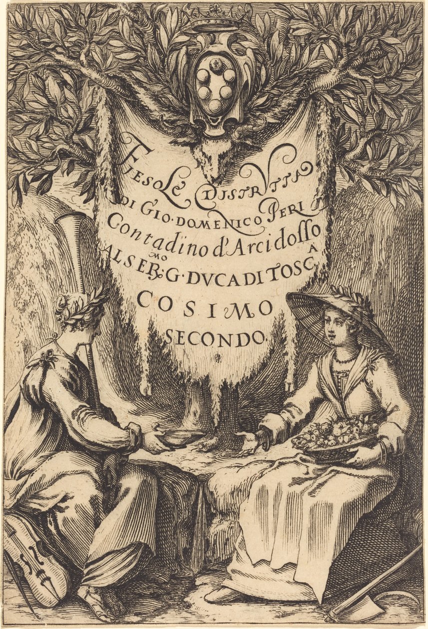 La belle jardinière, 1619 door Jacques Callot