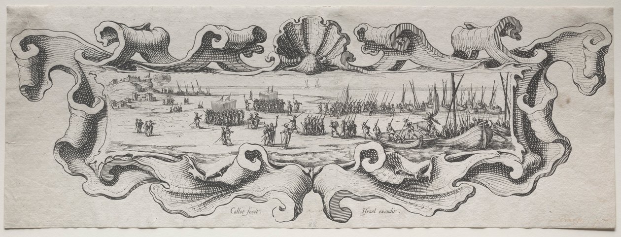 De Landing van de Troepen door Jacques Callot