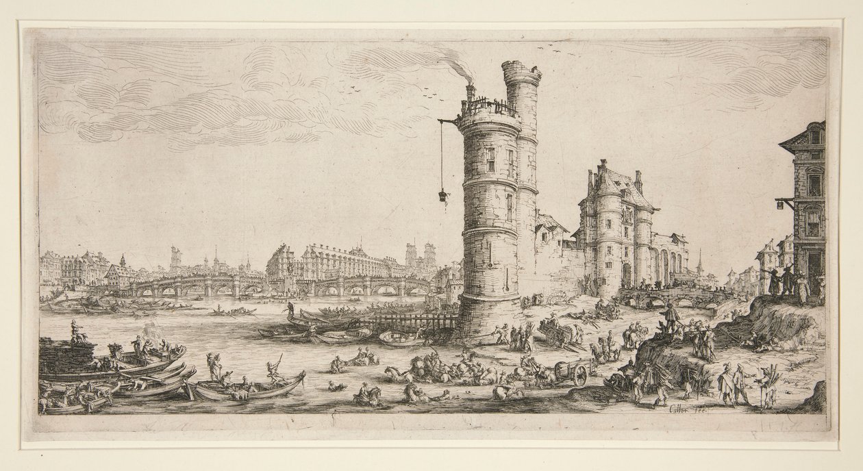 De Pont Neuf door Jacques Callot