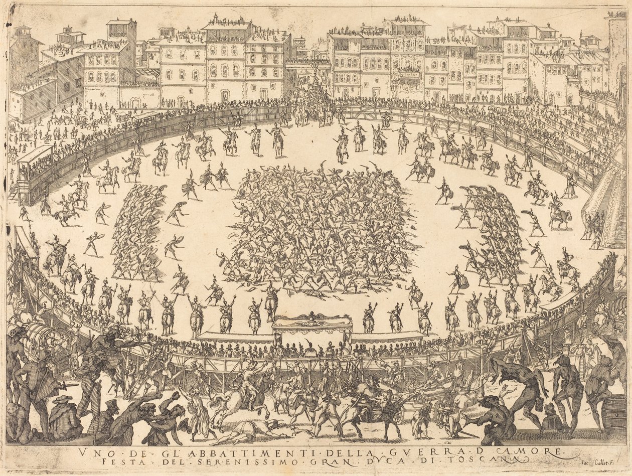 Een van de Infanteriegevechten, 1616 door Jacques Callot