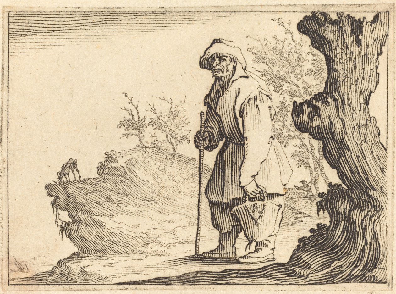 Boer met zak door Jacques Callot