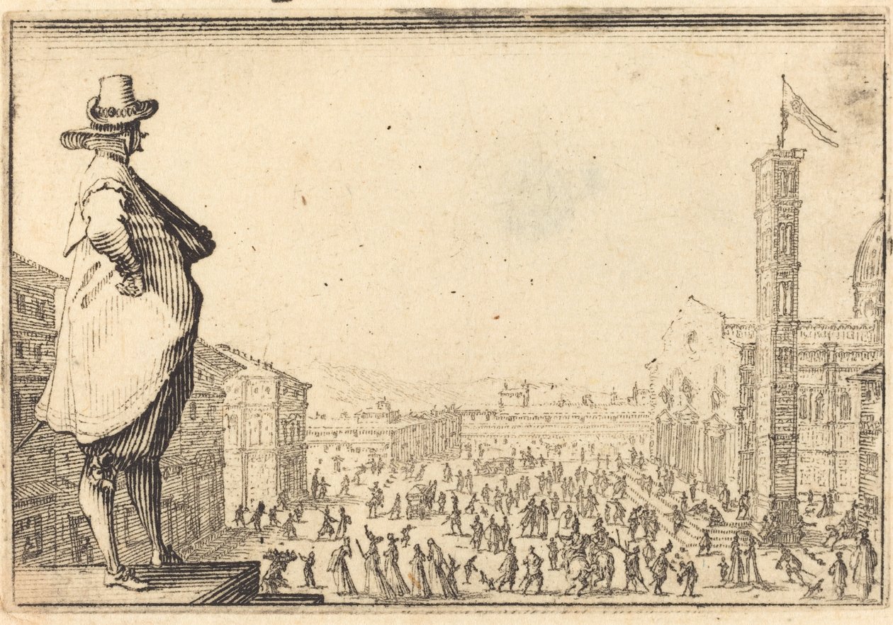 Piazza del Duomo, Florence door Jacques Callot