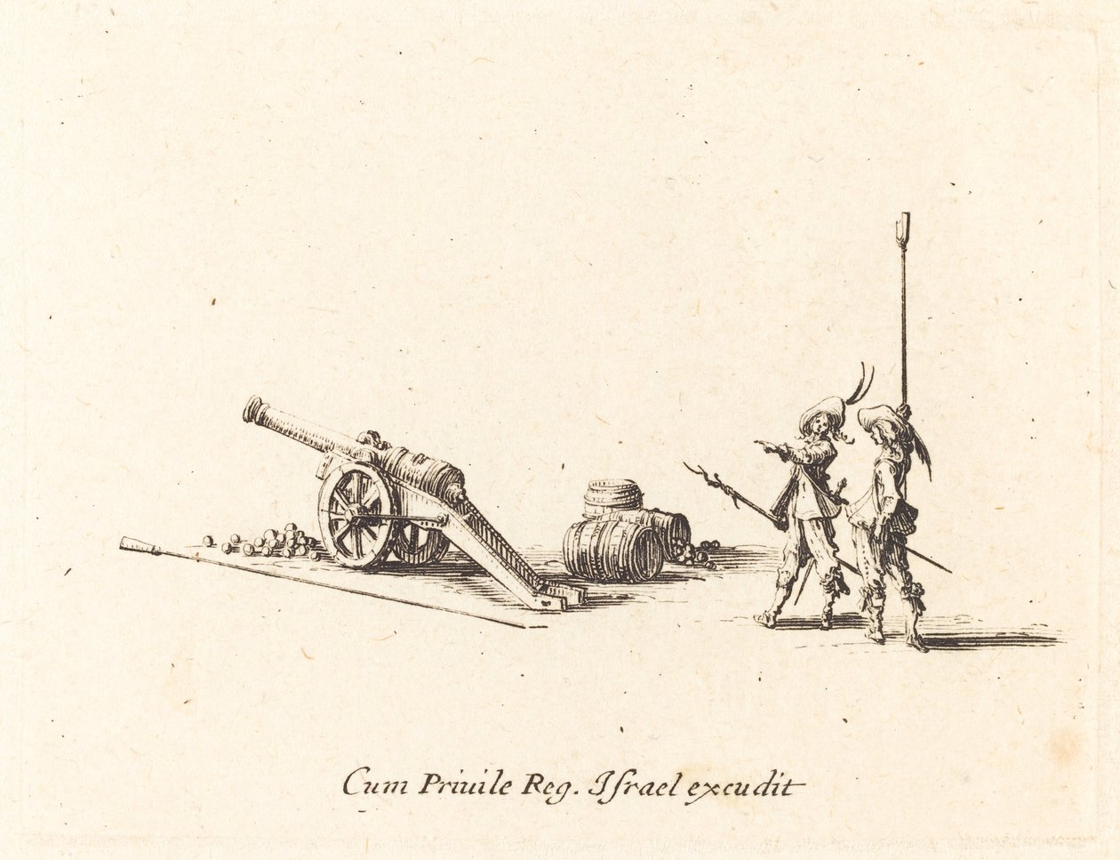 Voorbereiding om het Kanon af te Vuren door Jacques Callot