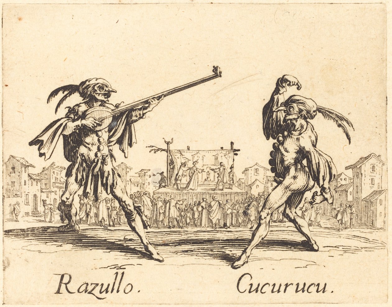 Razullo en Cucurucu door Jacques Callot