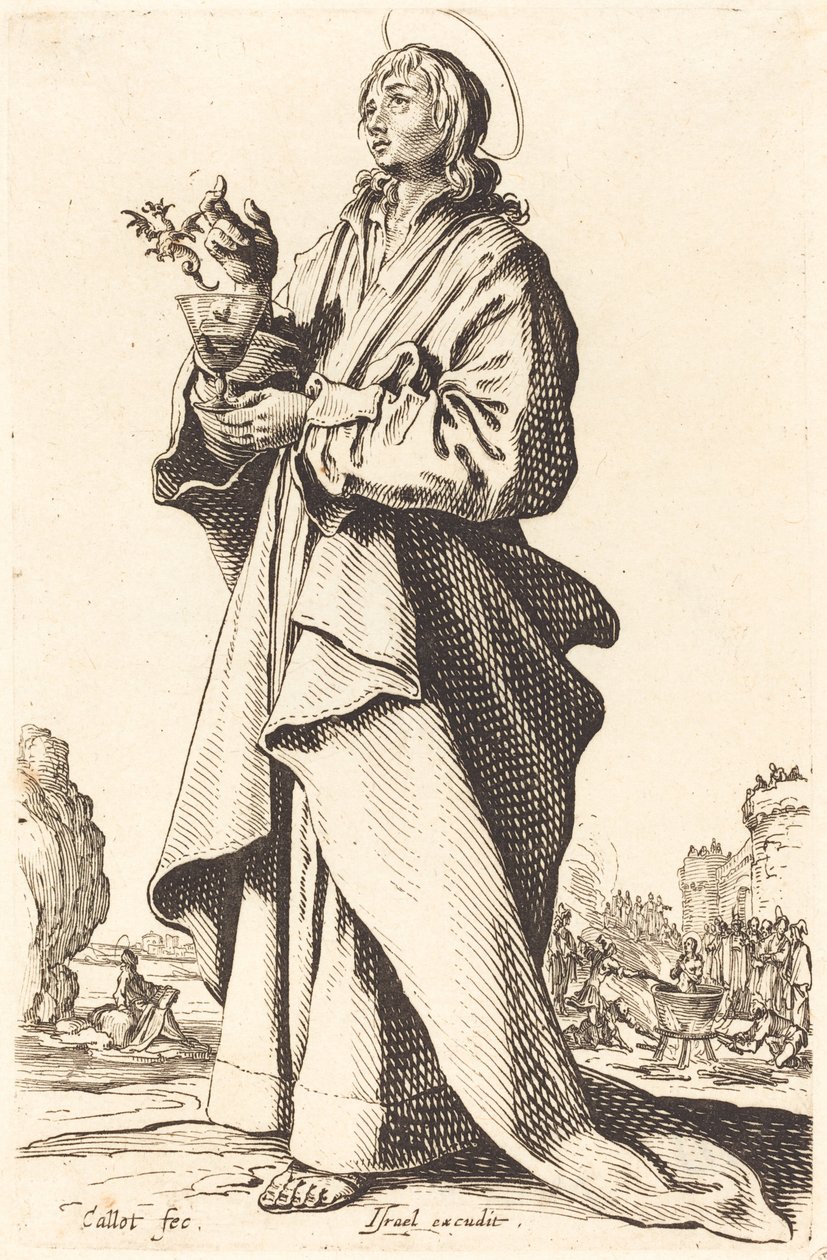 Sint Jan de Evangelist door Jacques Callot