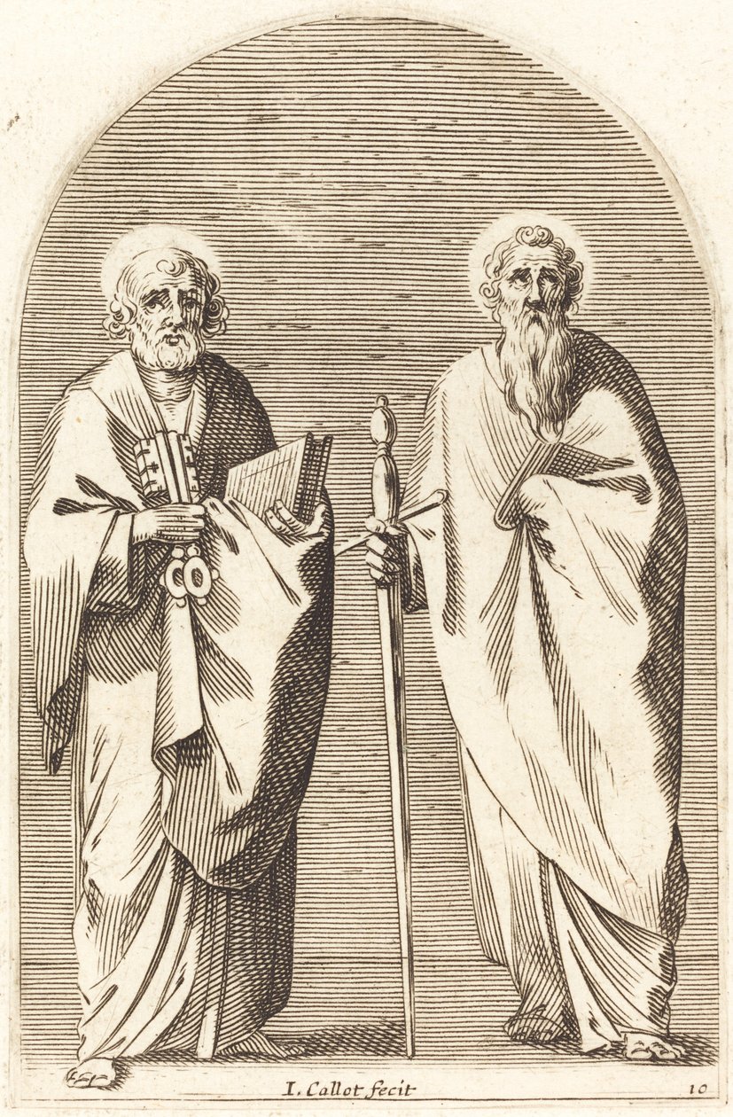 Heiligen Petrus en Paulus door Jacques Callot