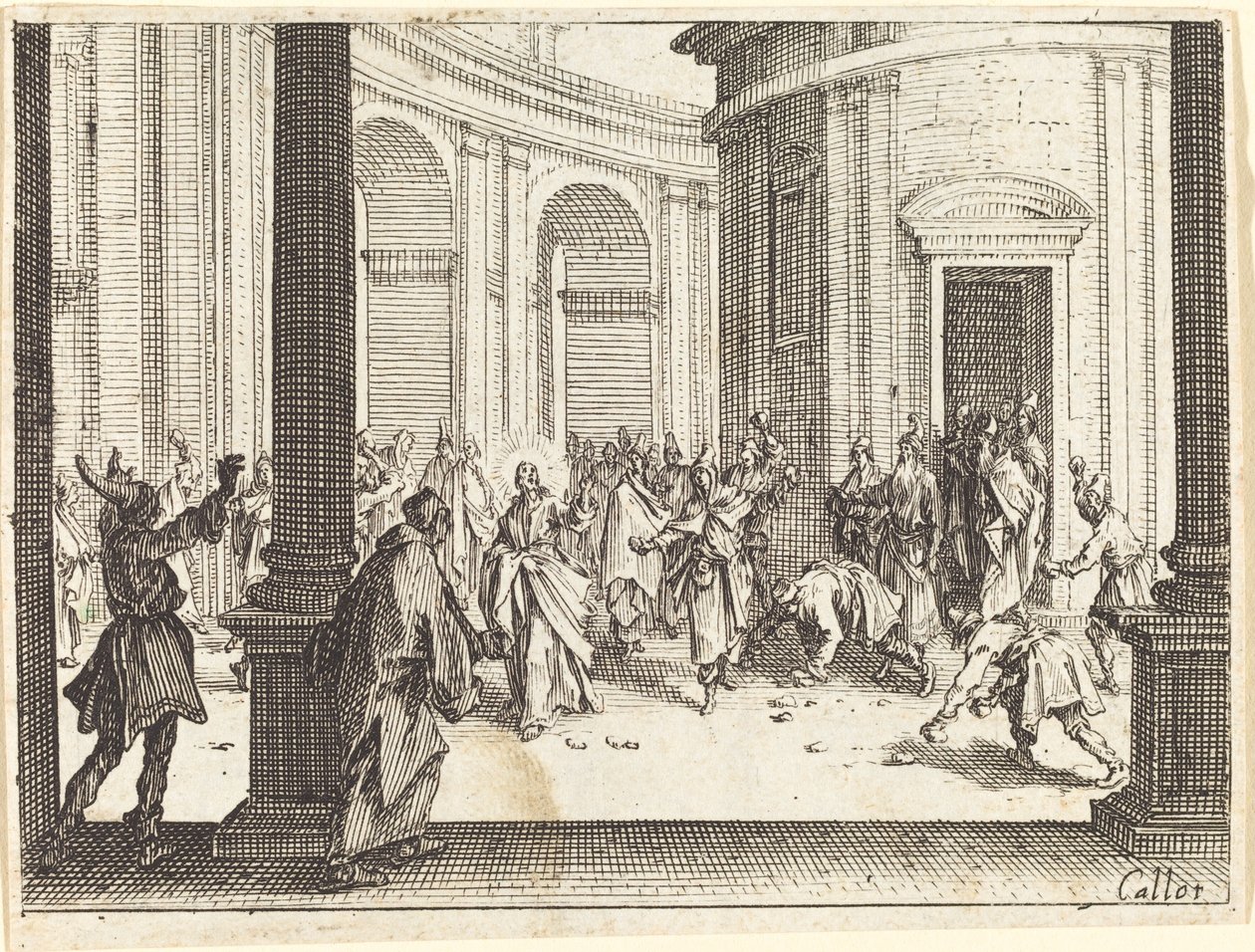 Steniging van Jezus, 1635 door Jacques Callot