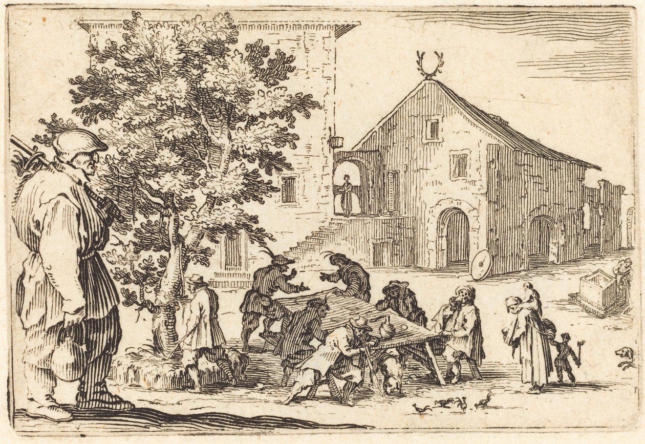 Taverne, ca. 1622 door Jacques Callot