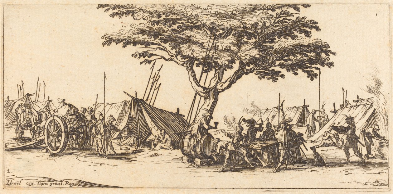 Het kamp, ca. 1633 door Jacques Callot