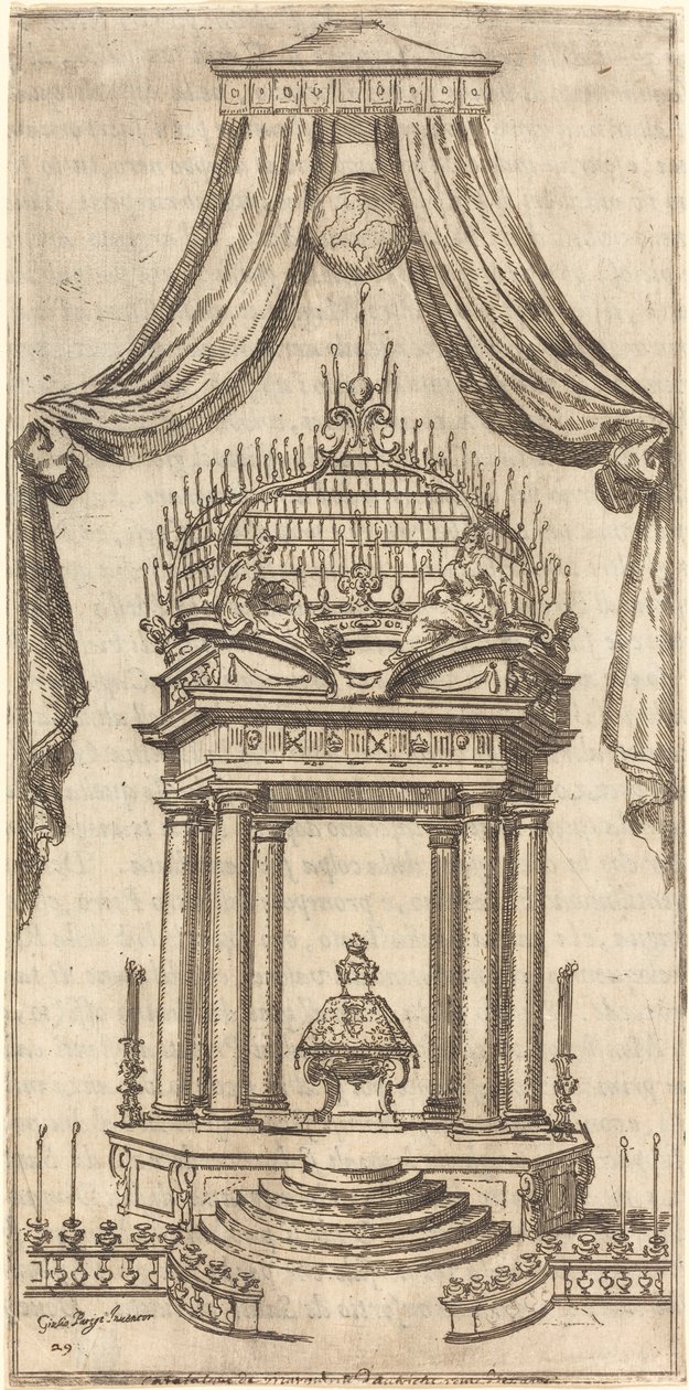 De Catafalque door Jacques Callot