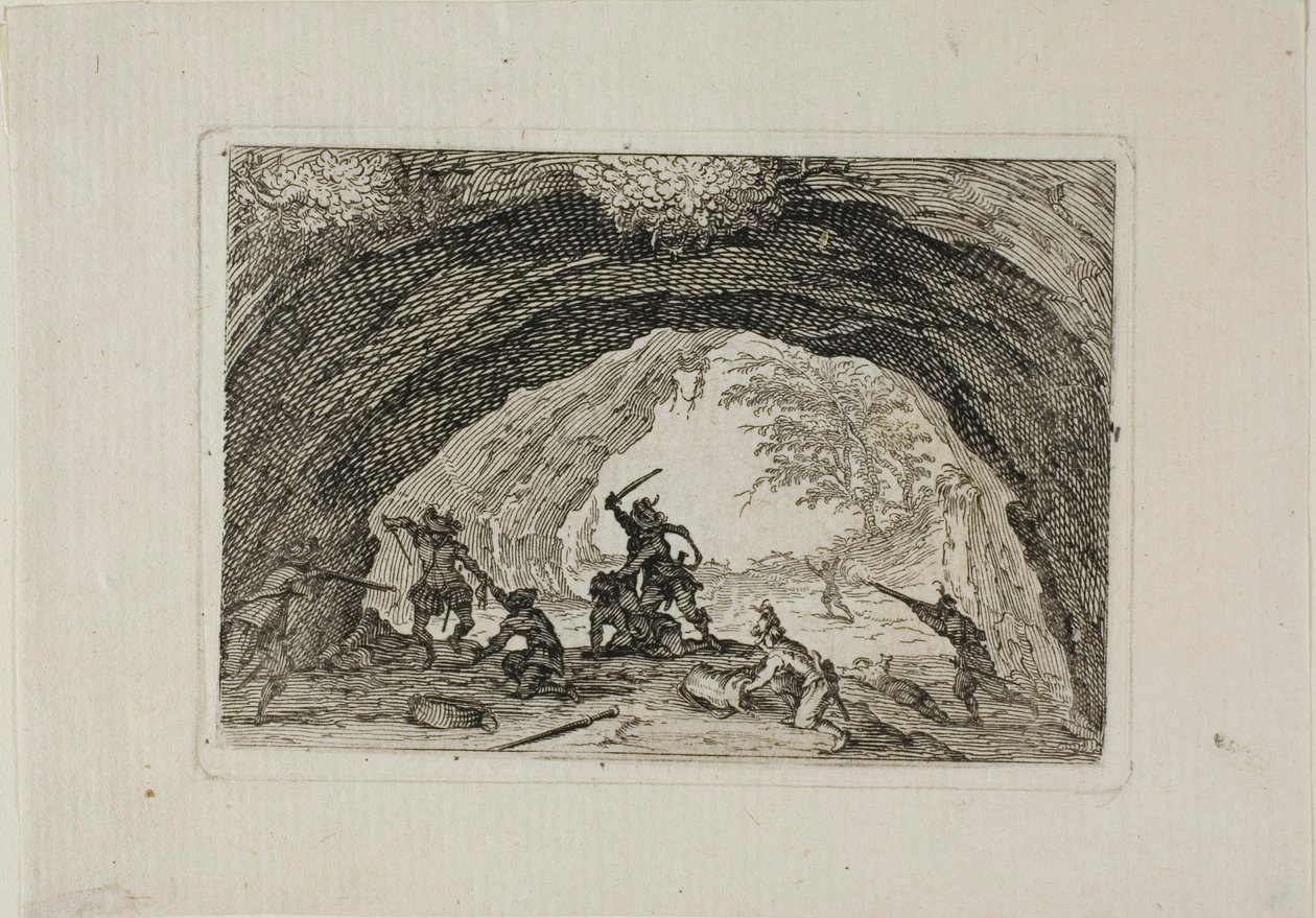 De Grot van Bandieten, uit De Caprices door Jacques Callot