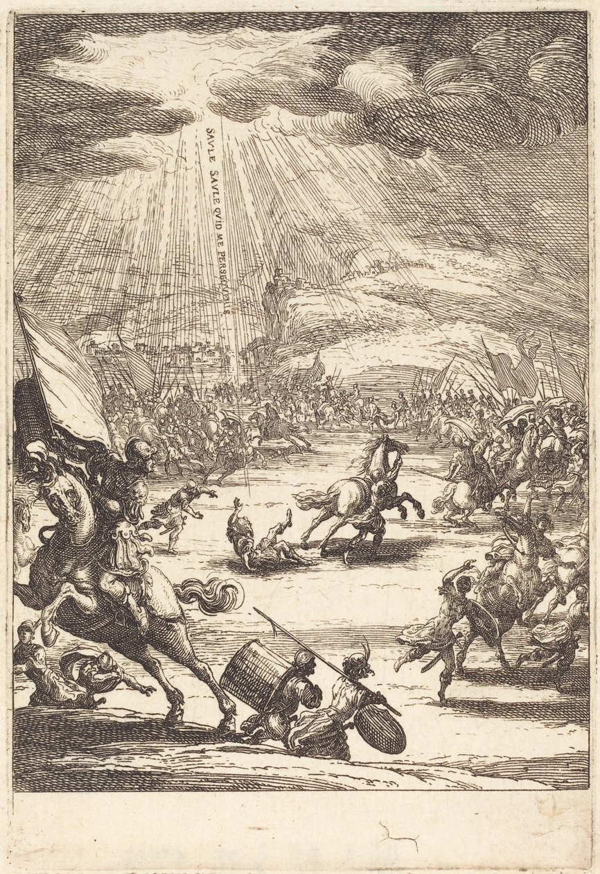 De bekering van Sint Paulus door Jacques Callot