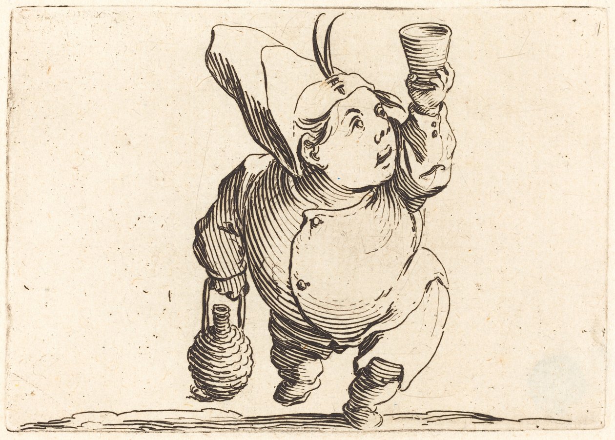 De Drinker, Vooraanzicht door Jacques Callot