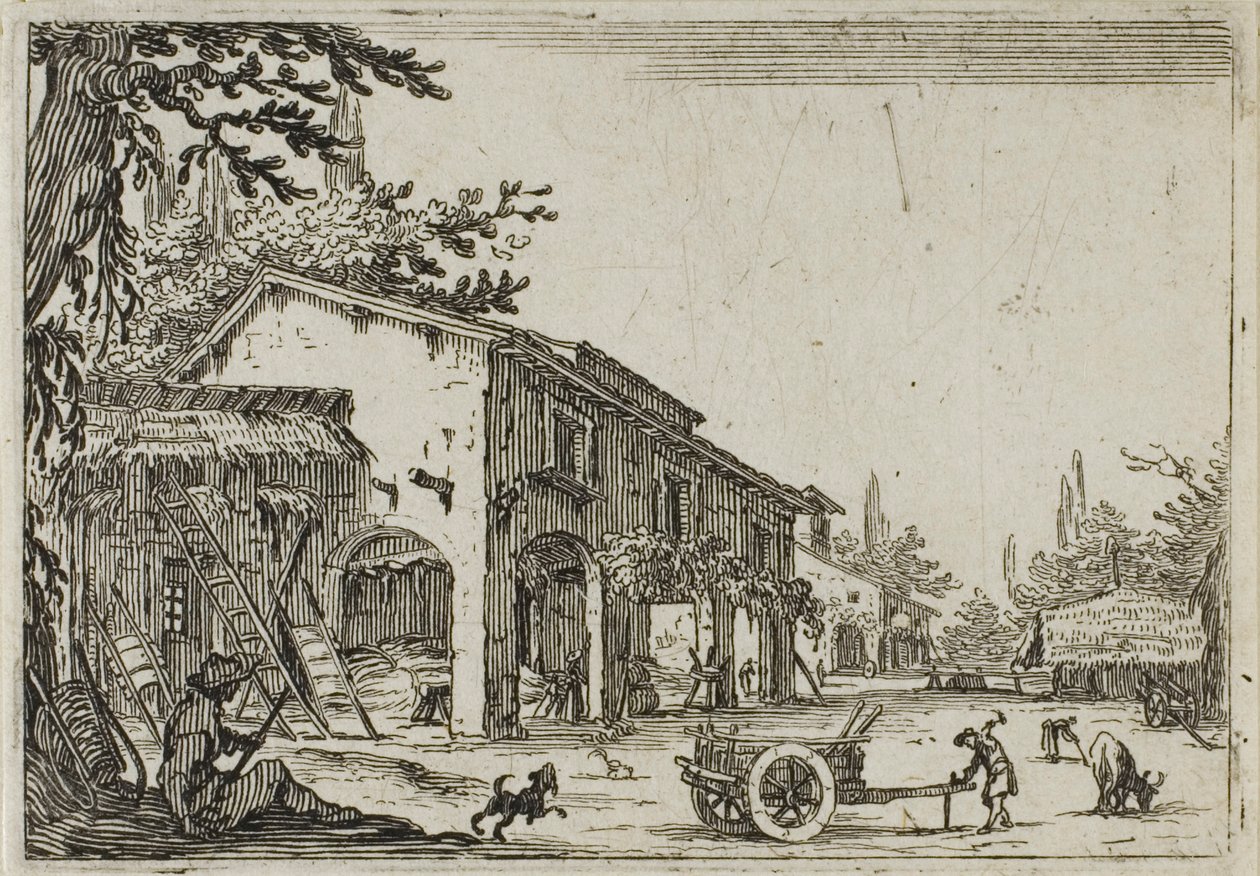 De fabriek, uit De Caprices door Jacques Callot