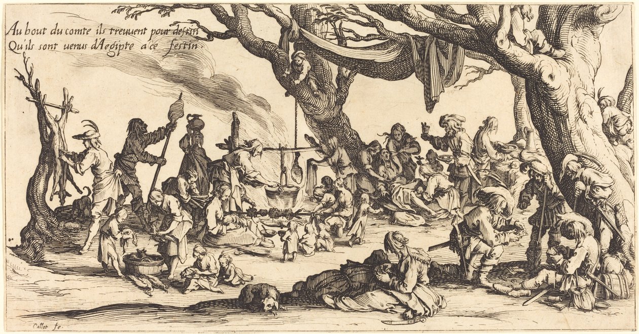 Het feest van de Bohemiens door Jacques Callot