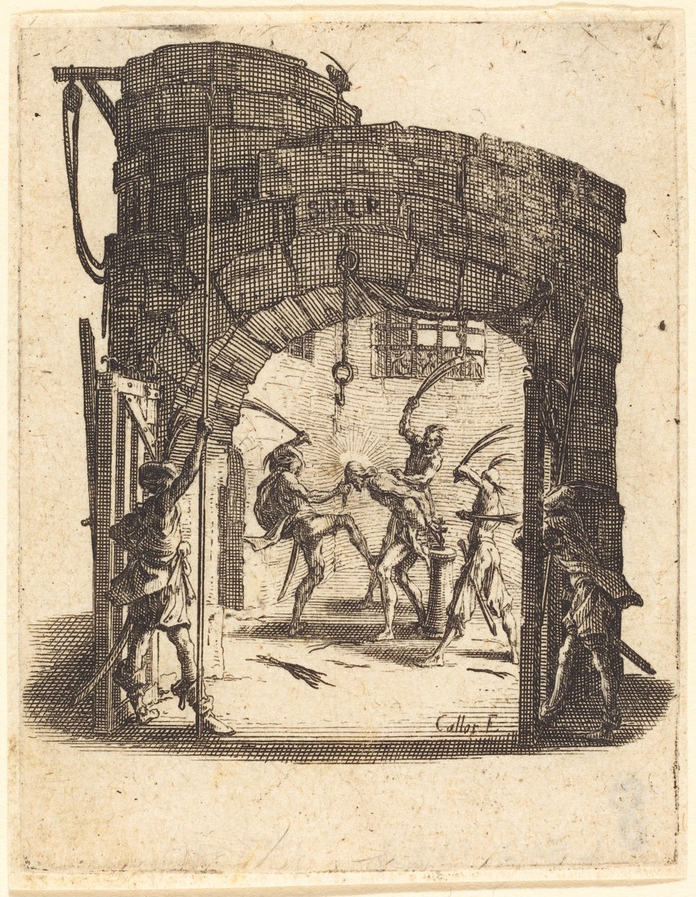 De Geseling, ca. 1624-1625 door Jacques Callot