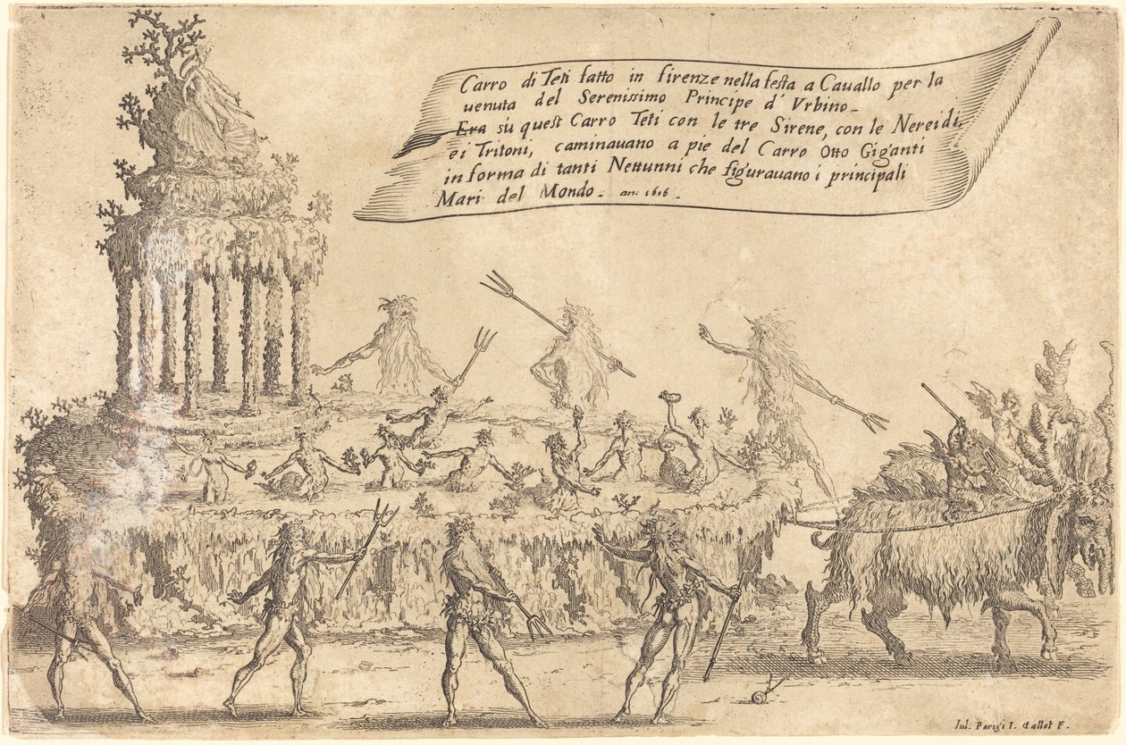 De Drijver van Thetis door Jacques Callot
