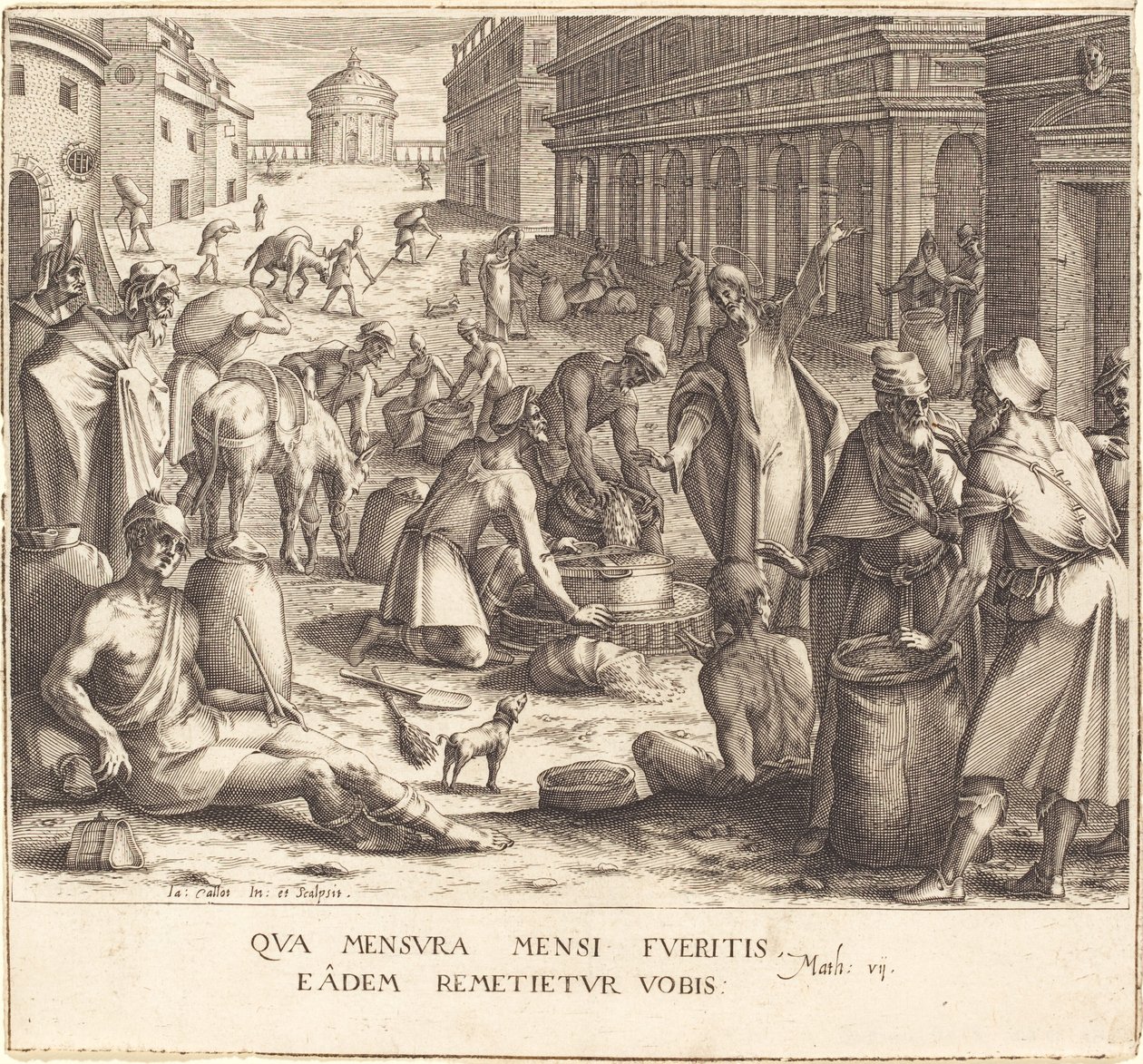 De graanwegers door Jacques Callot