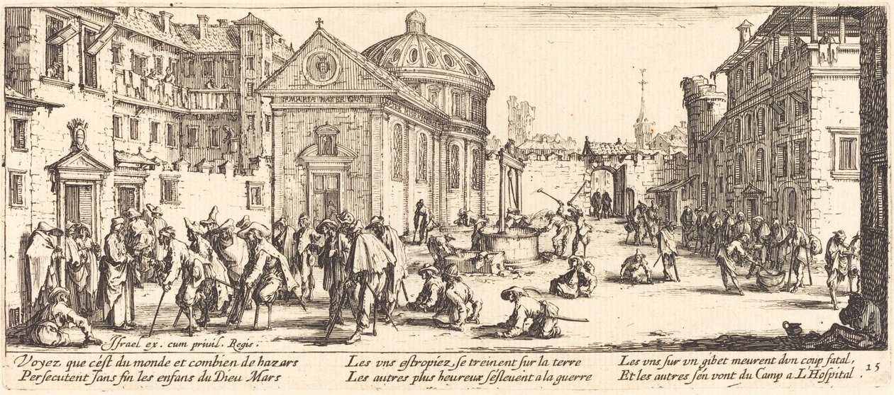 Het Ziekenhuis, c. 1633 door Jacques Callot