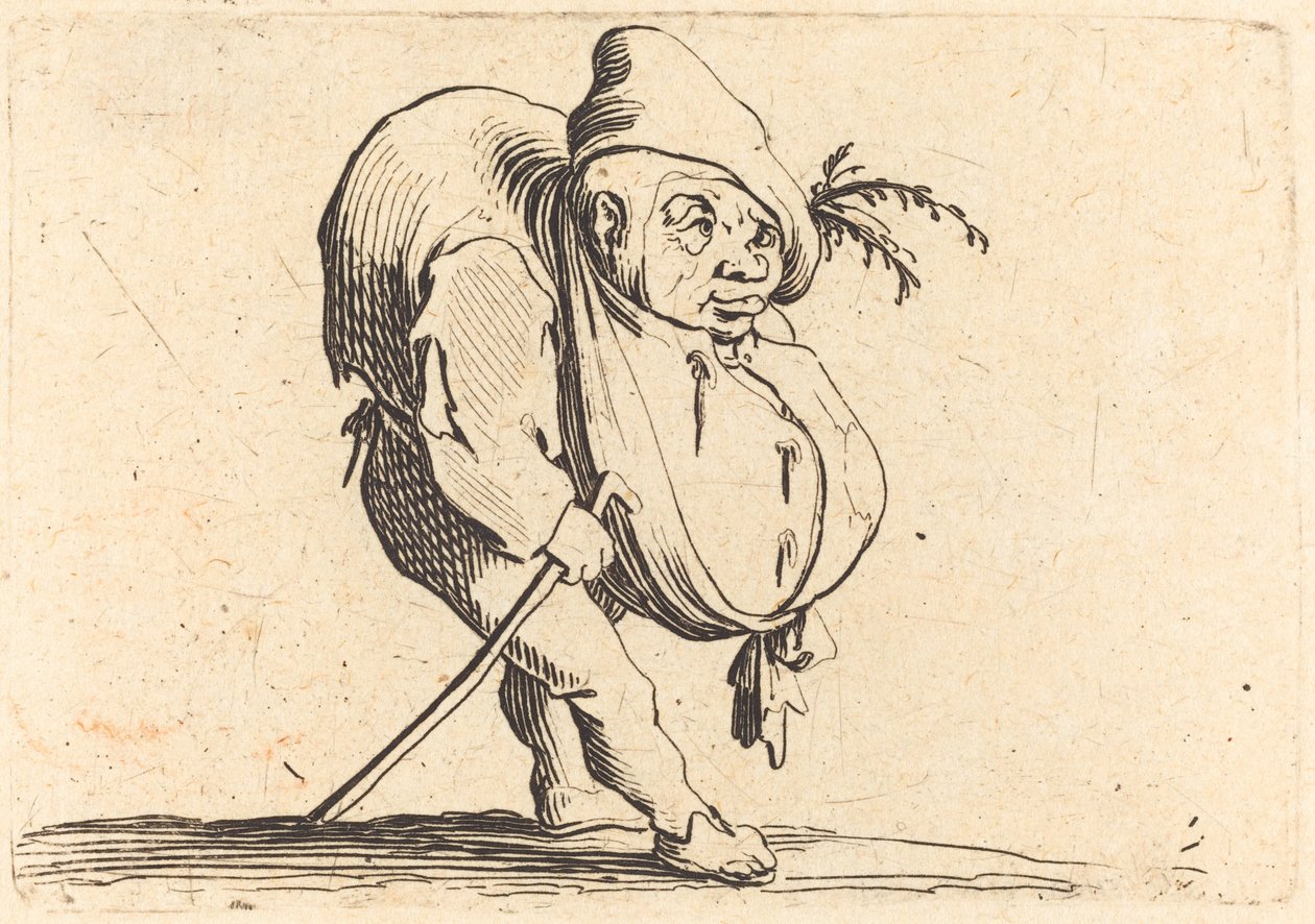 De Kreupele met een Stok door Jacques Callot