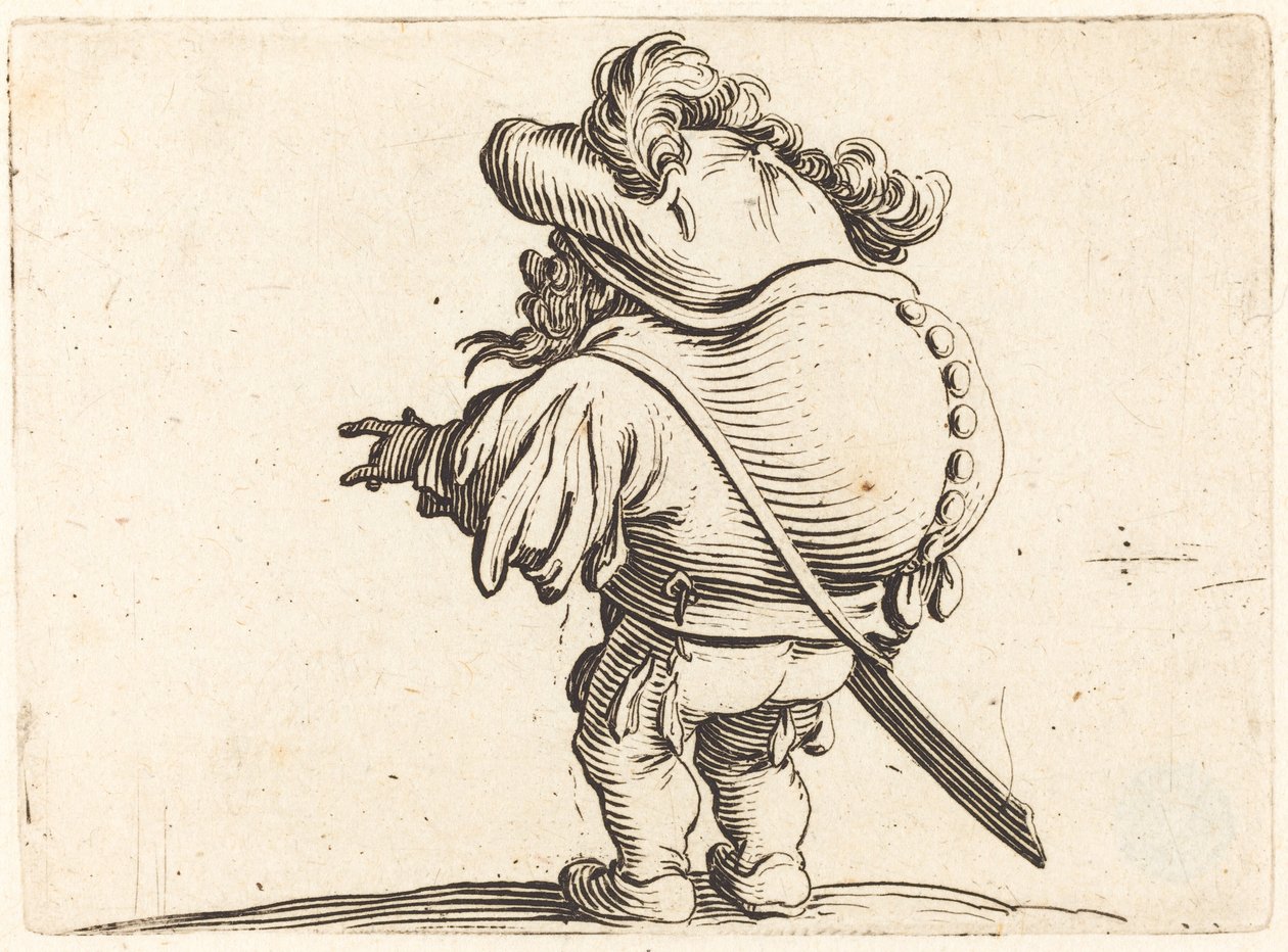 De Kreupele met de Gevederde Hoed door Jacques Callot