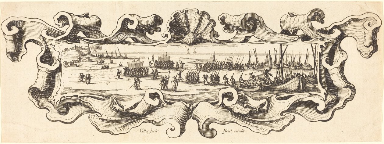 De Landing van de Troepen door Jacques Callot