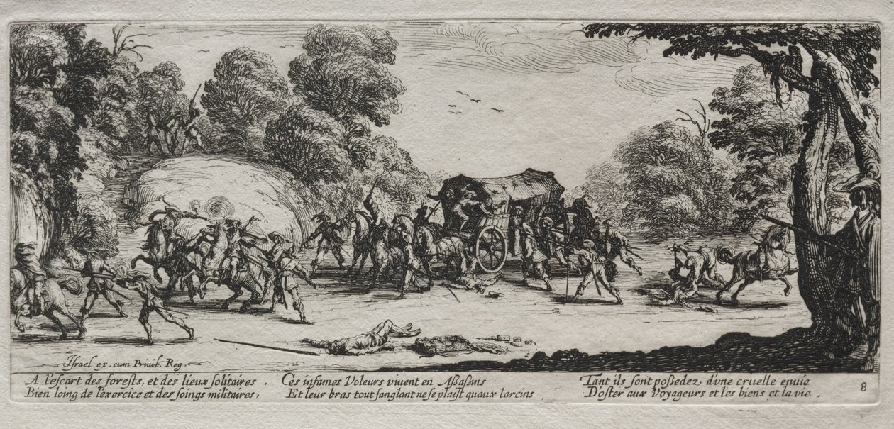De Grote Ellende van de Oorlog: Snelwegroof door Jacques Callot