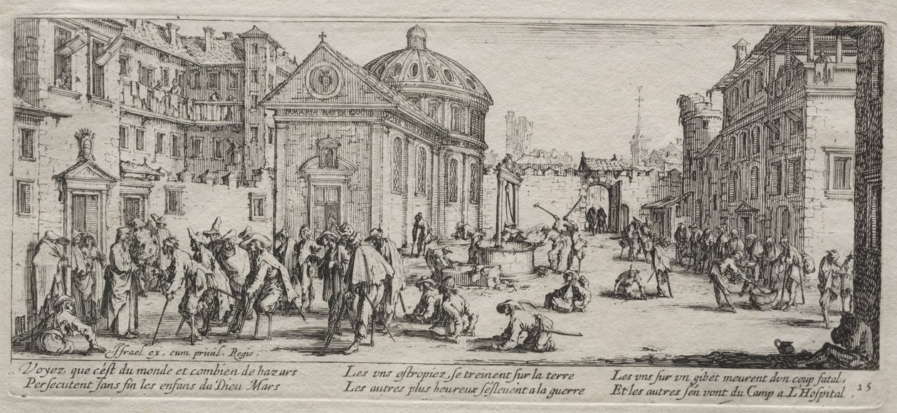De Grote Ellende van de Oorlog: Het Ziekenhuis door Jacques Callot