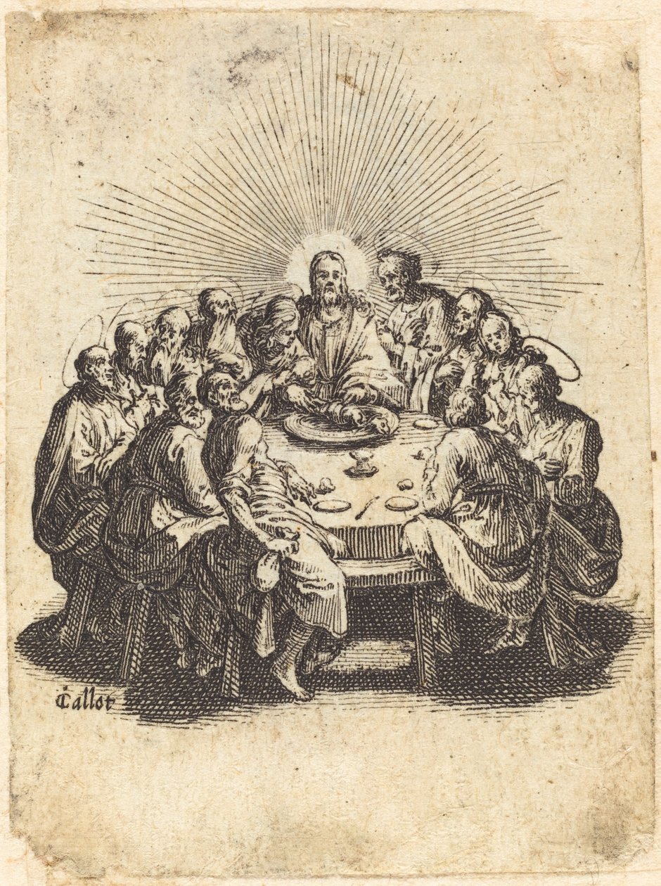 Het laatste avondmaal, 1618 door Jacques Callot
