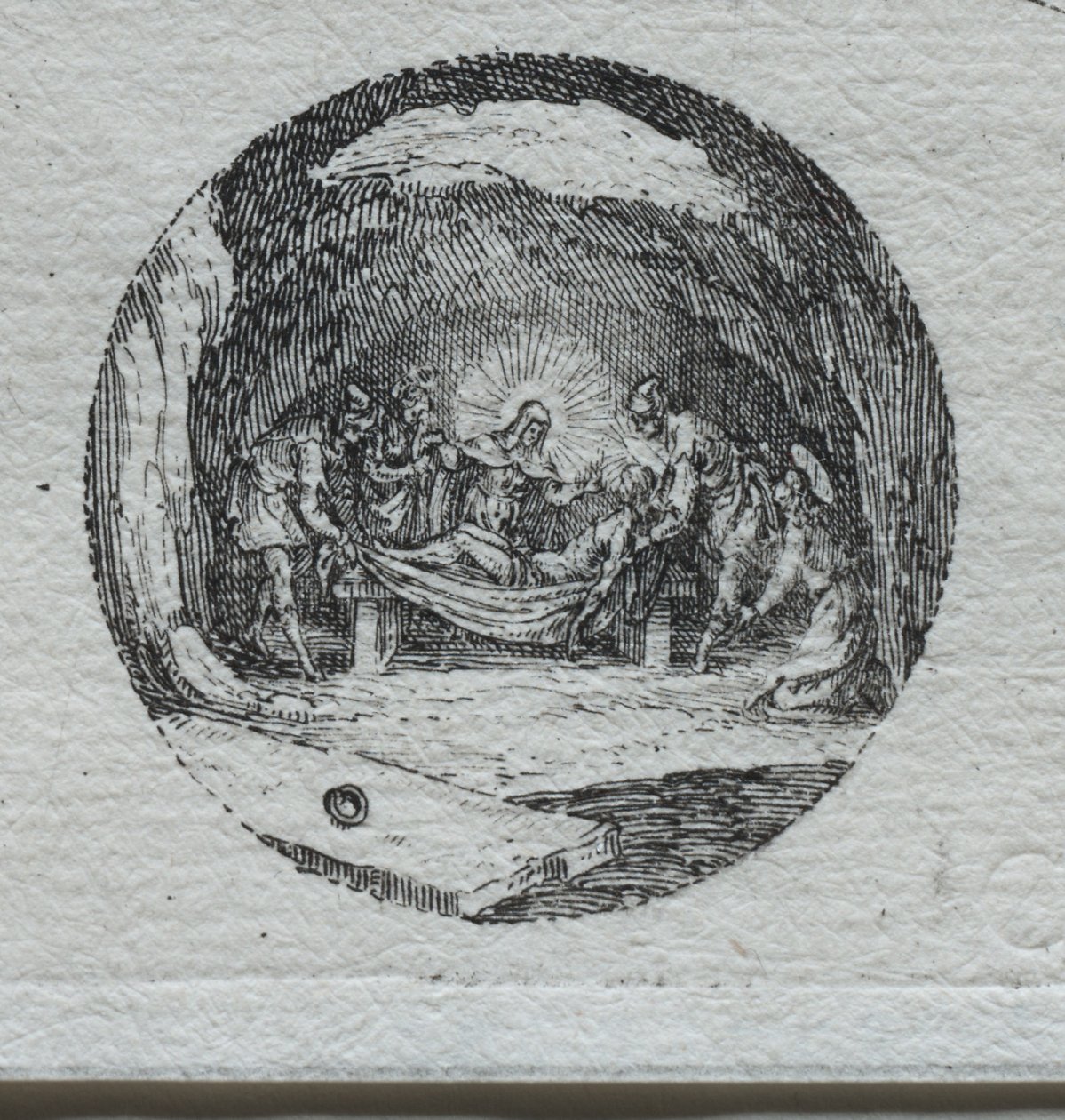 De Mysteries van de Passie: De Graflegging door Jacques Callot