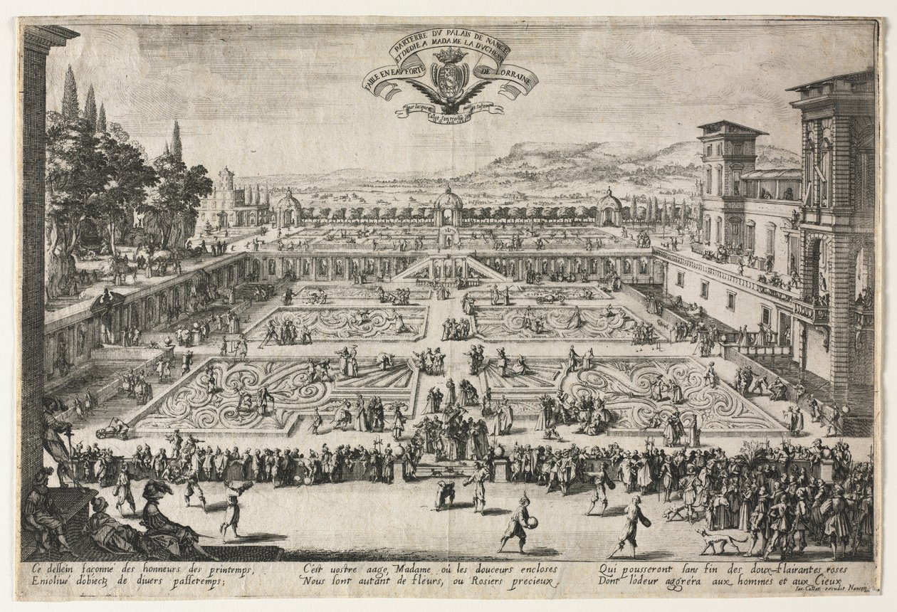 De Paleistuinen in Nancy door Jacques Callot