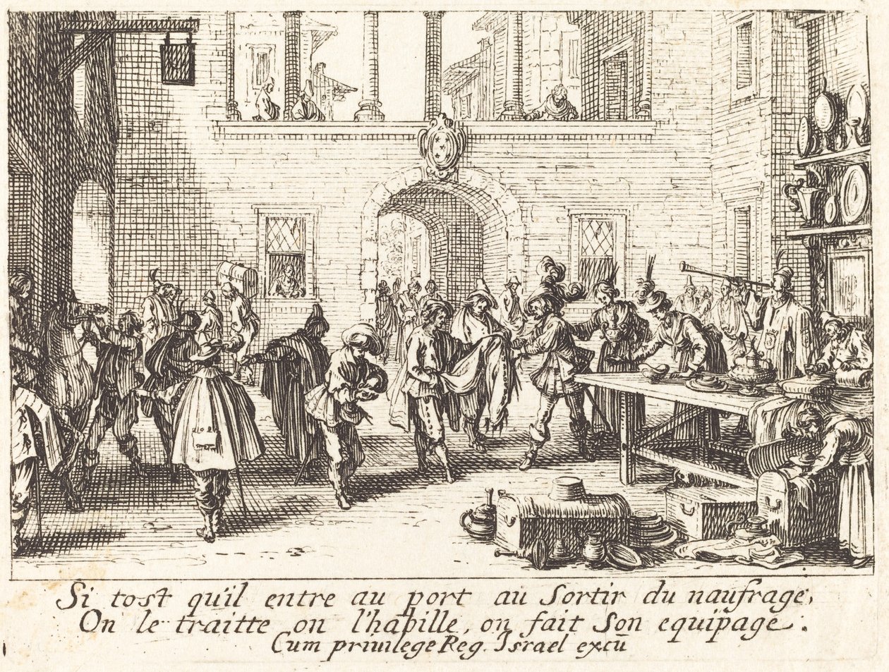 De Ouders Geven Geschenken, 1635 door Jacques Callot