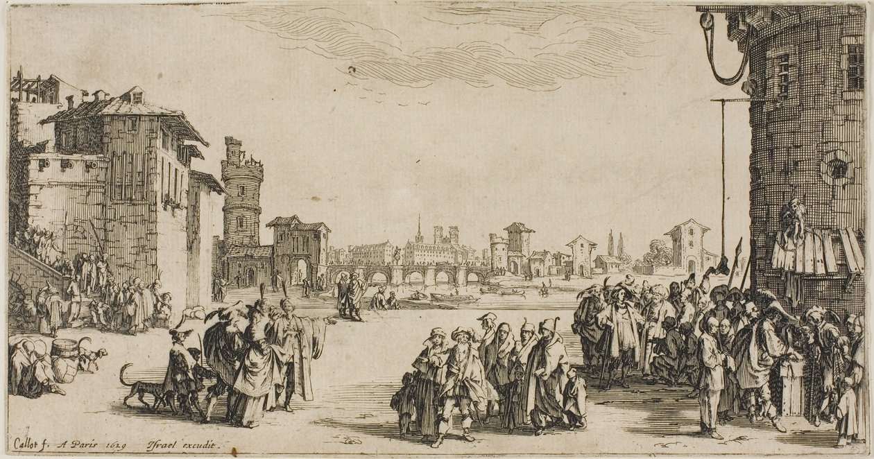 De Slavenmarkt door Jacques Callot